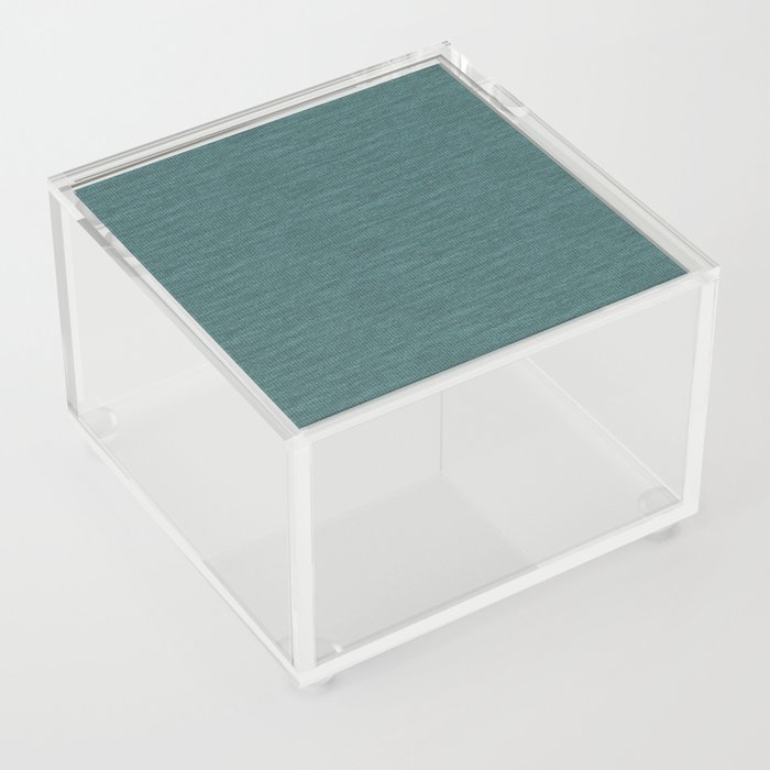 Teal Knitted Weaving Acrylic Box