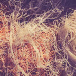 Crumpled fishnet. Nautical marine background.