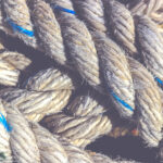Crossing sling rope texture. Nautical marine background.