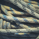 Crumpled crossing ropes texture.