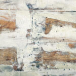 Wood planks epoxy resin repairing shipboard texture. Repaired wooden ship board background.