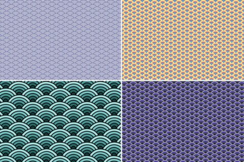 Seigaiha Patterns Preview Set 1