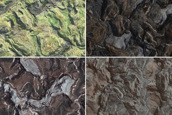 20 Hills Topography Top View Background Textures. Seamless Transition. Preview.
