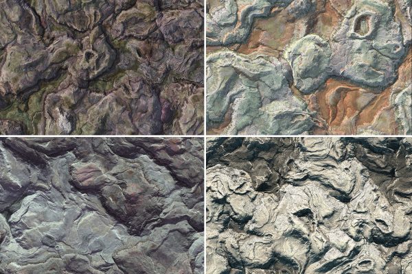 20 Hills Topography Top View Background Textures. Seamless Transition. Preview.