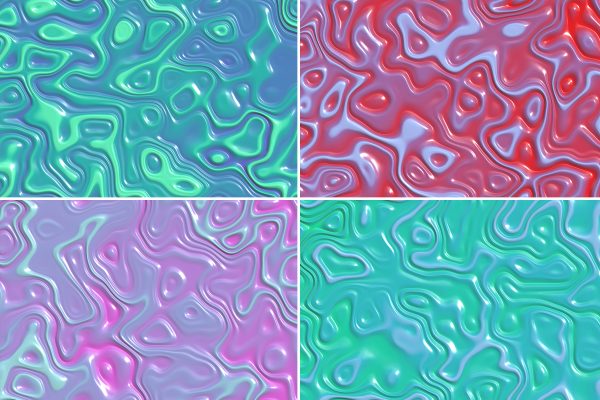 20 Liquid Curves Motion Background Textures. Seamless Transition.