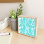Abstract Blue Noise Framed Mini Art Print