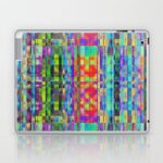 Colourful Abstract Cross Glitch Laptop & iPad Skin
