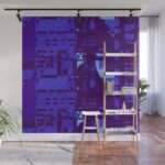 Purple Abstract Noise Art Wall Mural
