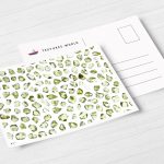 Postcard Olivine Background Textures Modern Poster Preview