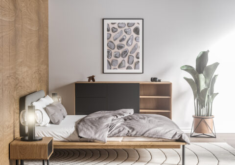 Bedroom Black Tourmaline Background Textures Modern Poster Preview