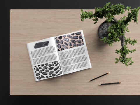 Postcard Black Tourmaline Background Textures Modern Poster Preview