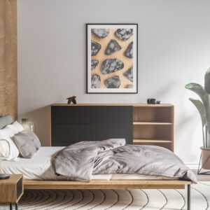 Bedroom Snowflake Background Textures Modern Poster Preview