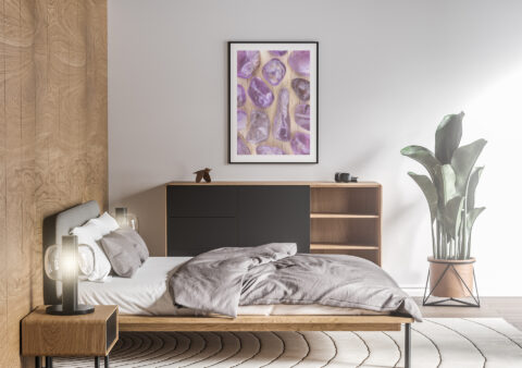 Bedroom Rutilated Amethyst Background Textures Modern Poster Preview