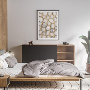 Bedroom White Turquoise Background Textures Modern Poster Preview