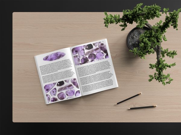 Rutilated Amethyst Background Textures Magazine Article Preview
