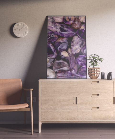 Living Room Rutilated Amethyst Background Textures Modern Poster Preview