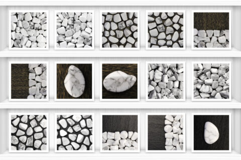 White Turquoise Background Textures Samples Showcase Shelfs