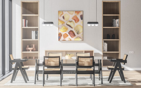 Kitchen & Dining Amber Background Textures Modern Poster Preview