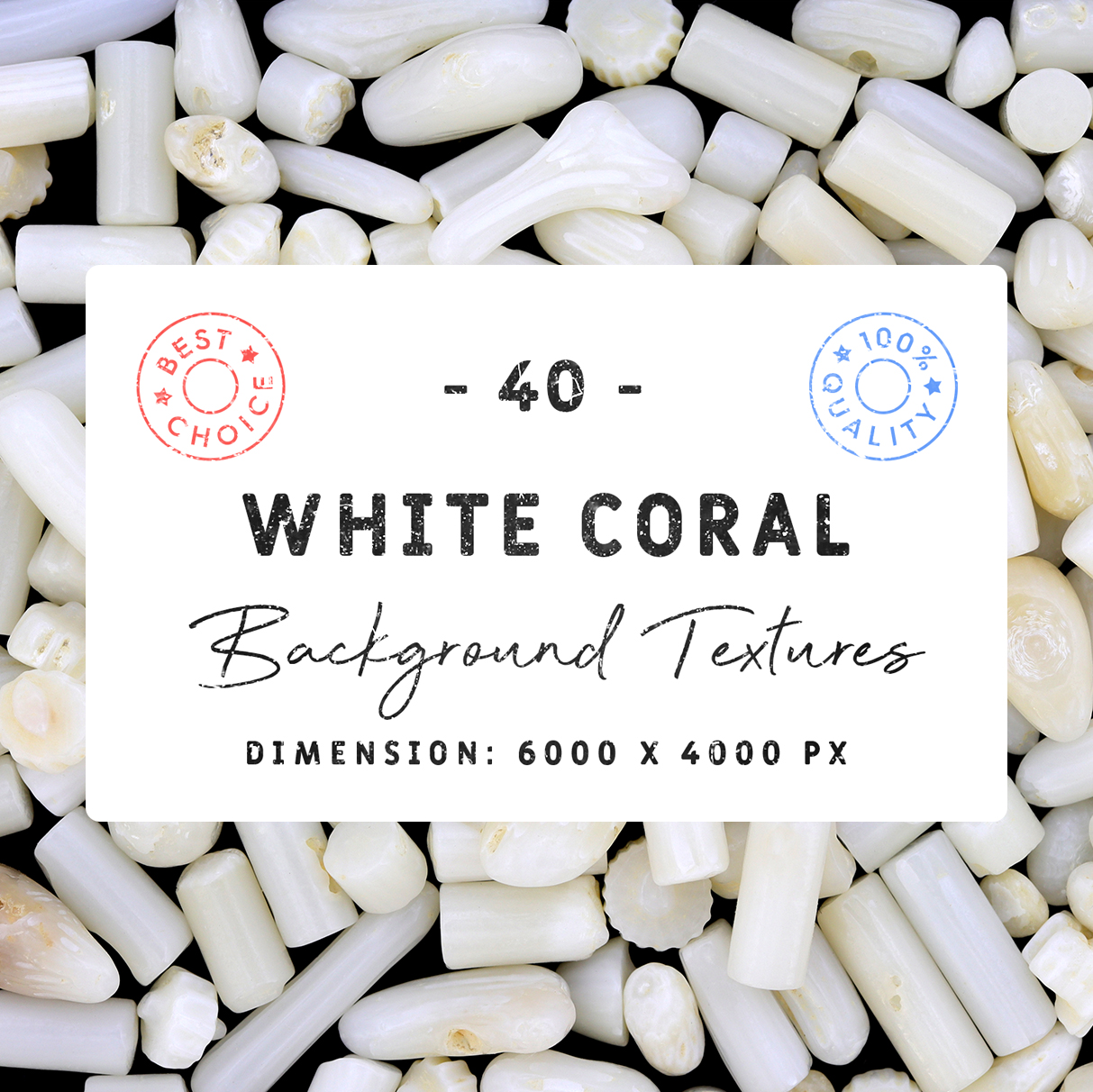 White Coral Background Textures Square Cover Preview