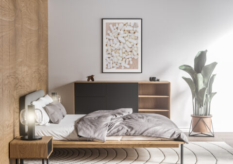 Bedroom White Coral Background Textures Modern Poster Preview