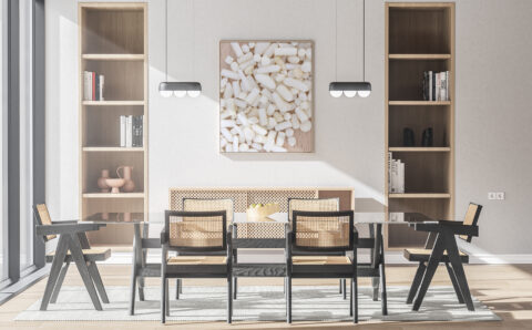 Kitchen & Dining White Coral Background Textures Modern Poster Preview