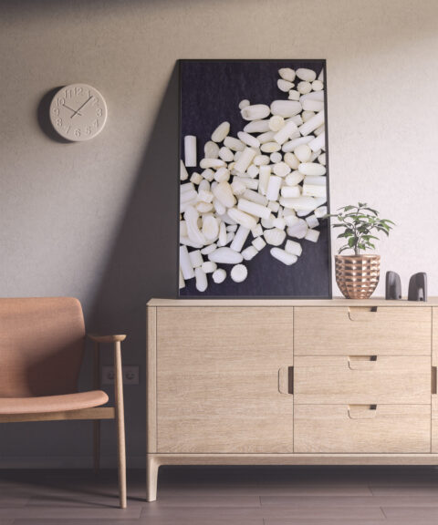 Entryway White Coral Background Textures Modern Poster Preview