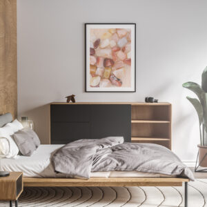 Bedroom Red Silk Jade Background Textures Modern Poster Preview