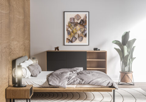 Bedroom Tiger's Eye Background Textures Modern Poster Preview