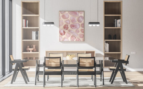 Kitchen & Dining Strawberry Quartz Background Textures Modern Poster Preview