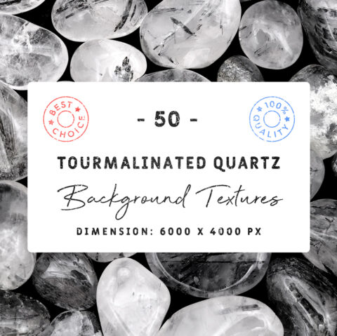 Tourmalinated Quartz Background Textures Square Cover Preview