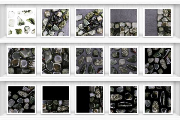 Green Rutilated Background Textures Showcase Shelves Samples Preview