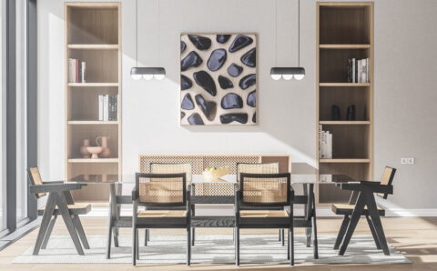 Kitchen & Dining Obsidian Background Textures Modern Poster Preview