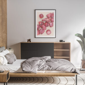 Bedroom Red Coral Background Textures Modern Poster Preview