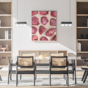 Kitchen & Dining Red Coral Background Textures Modern Poster Preview
