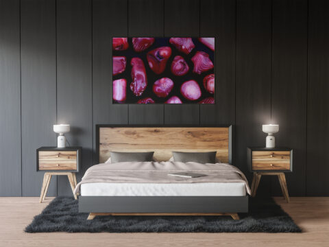 Bedroom Red Coral Background Textures Modern Poster Preview