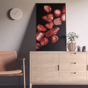 Living Room Red Coral Background Textures Modern Poster Preview