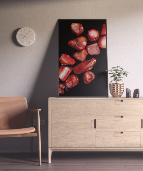 Living Room Red Coral Background Textures Modern Poster Preview