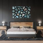 Bedroom Turquoise Background Textures Modern Poster Preview