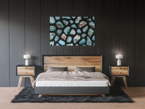 Bedroom Turquoise Background Textures Modern Poster Preview