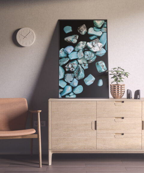 Entryway Turquoise Background Textures Modern Poster Preview