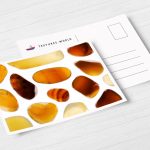 Postcard Yellow Agate Background Textures Modern Poster Preview