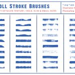 40 Roll Stroke Brushes for Illustrator & Photoshop Map