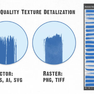 117 Paint Stroke Brushes for Illustrator & Photoshop Quality Texture Detalization