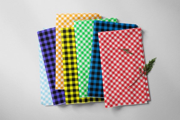 100 Gingham Check Patterns Towels Set Preview