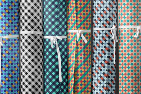 30 French Checkered Patterns Textile Fabric Rolls Preview