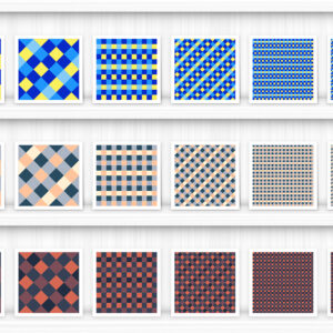 30 French Checkered Patterns Samples on Shelves Preview 10 of 10