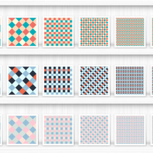 30 French Checkered Patterns Samples on Shelves Preview 1 of 10