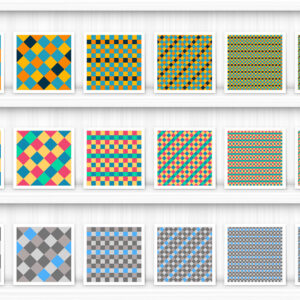 30 French Checkered Patterns Samples on Shelves Preview 3 of 10