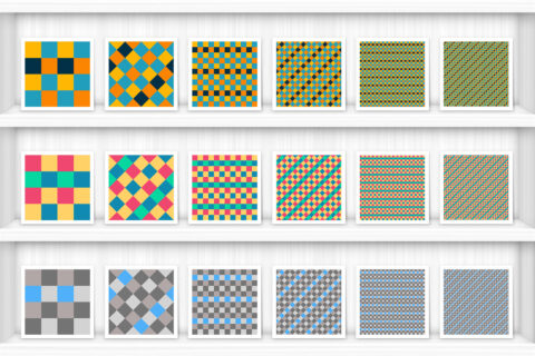 30 French Checkered Patterns Samples on Shelves Preview 3 of 10