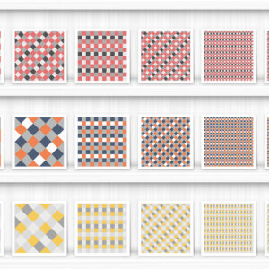 30 French Checkered Patterns Samples on Shelves Preview 4 of 10